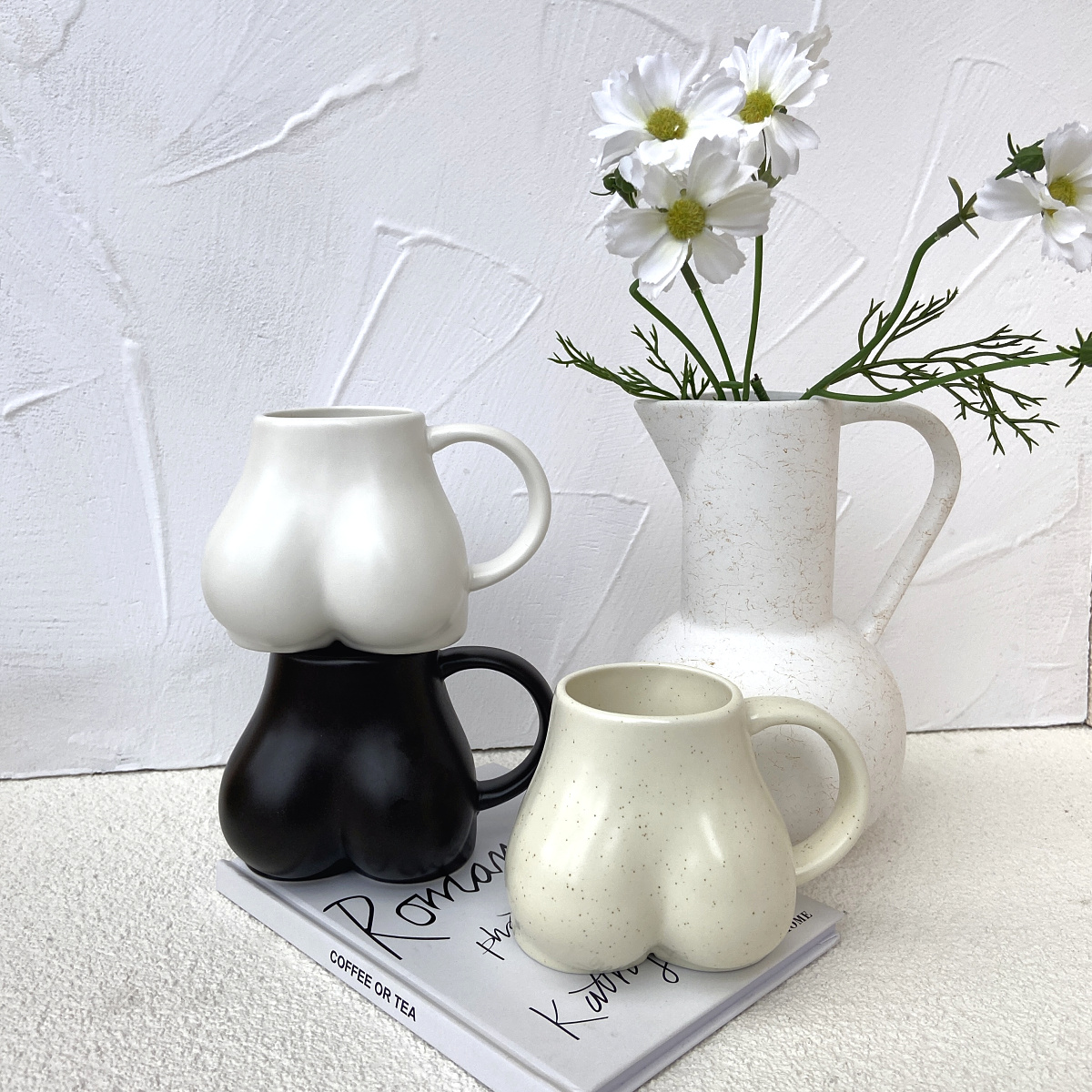 Butt Shape Ceramic Coffee Mug Cup