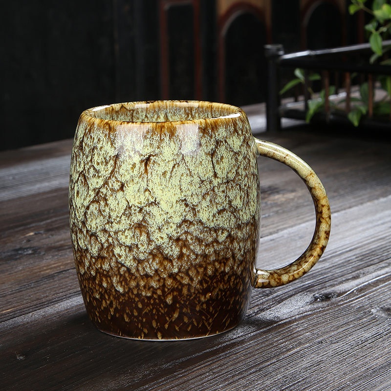 Kiln Change Mixed Color Glazed Ceramic Mug