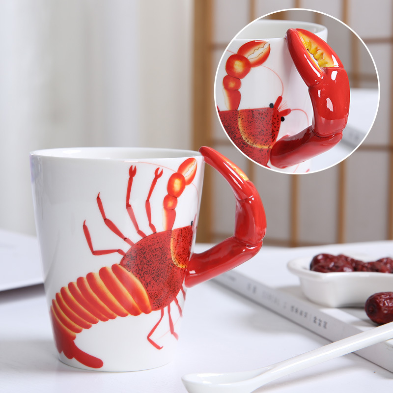 3D Marine Dolphin Lobster Coffee Mugs