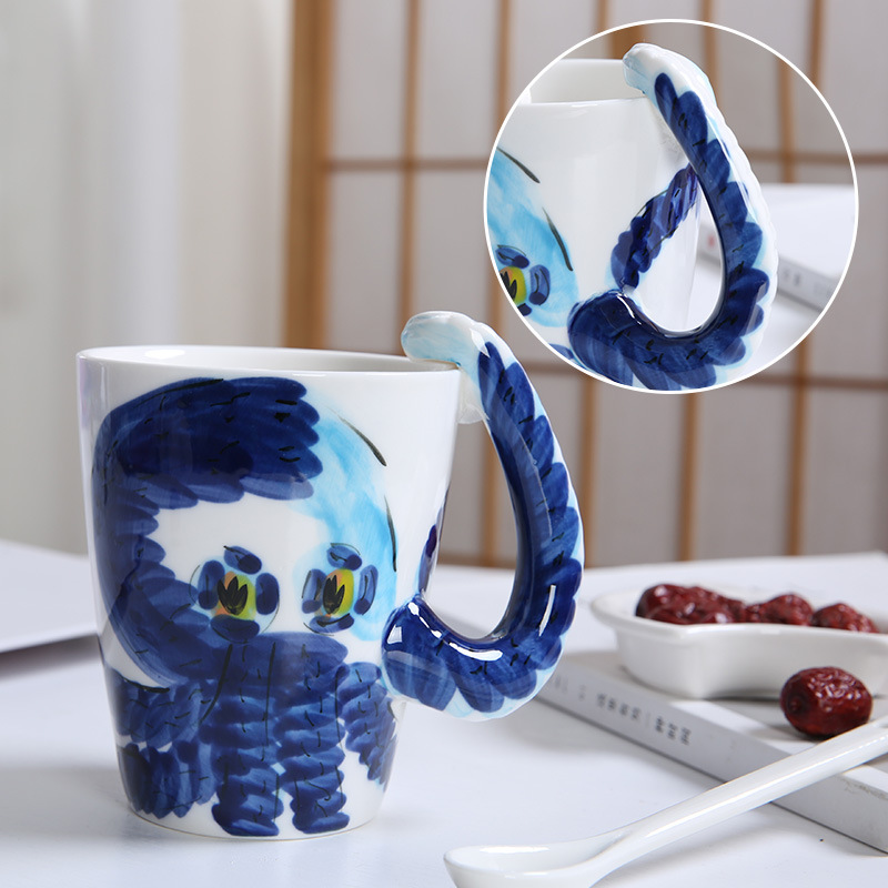 3D Cute Marine Animals Ceramic Coffee Mugs