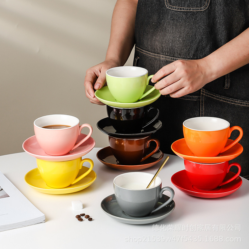 Creative Ceramic Coffee Mug Cup with Saucer