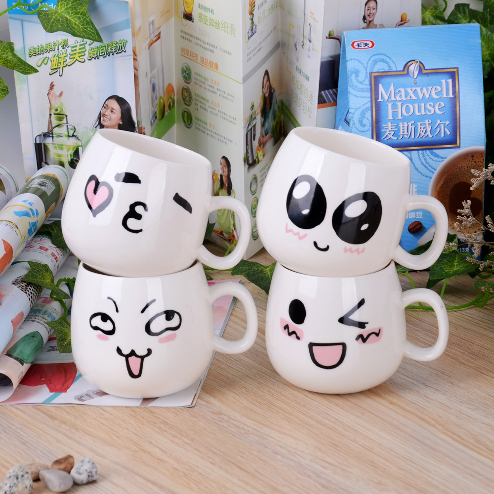 300ml Cute Emoj Stoneware Milk Mug