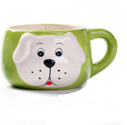 150ml Eco Cartoon Dog Design Ceramic Mug