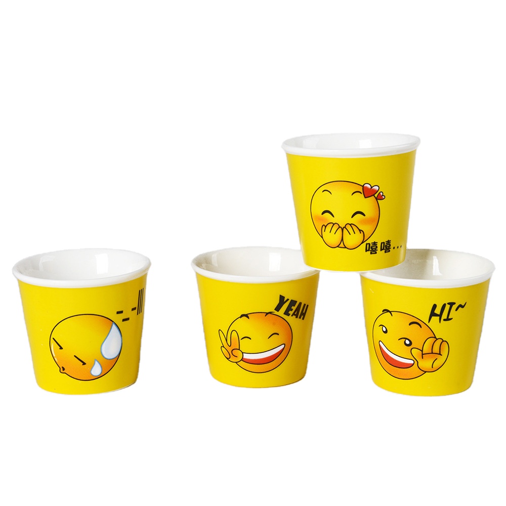 120ml Small Cute Emoj Colorful Ceramic Cup